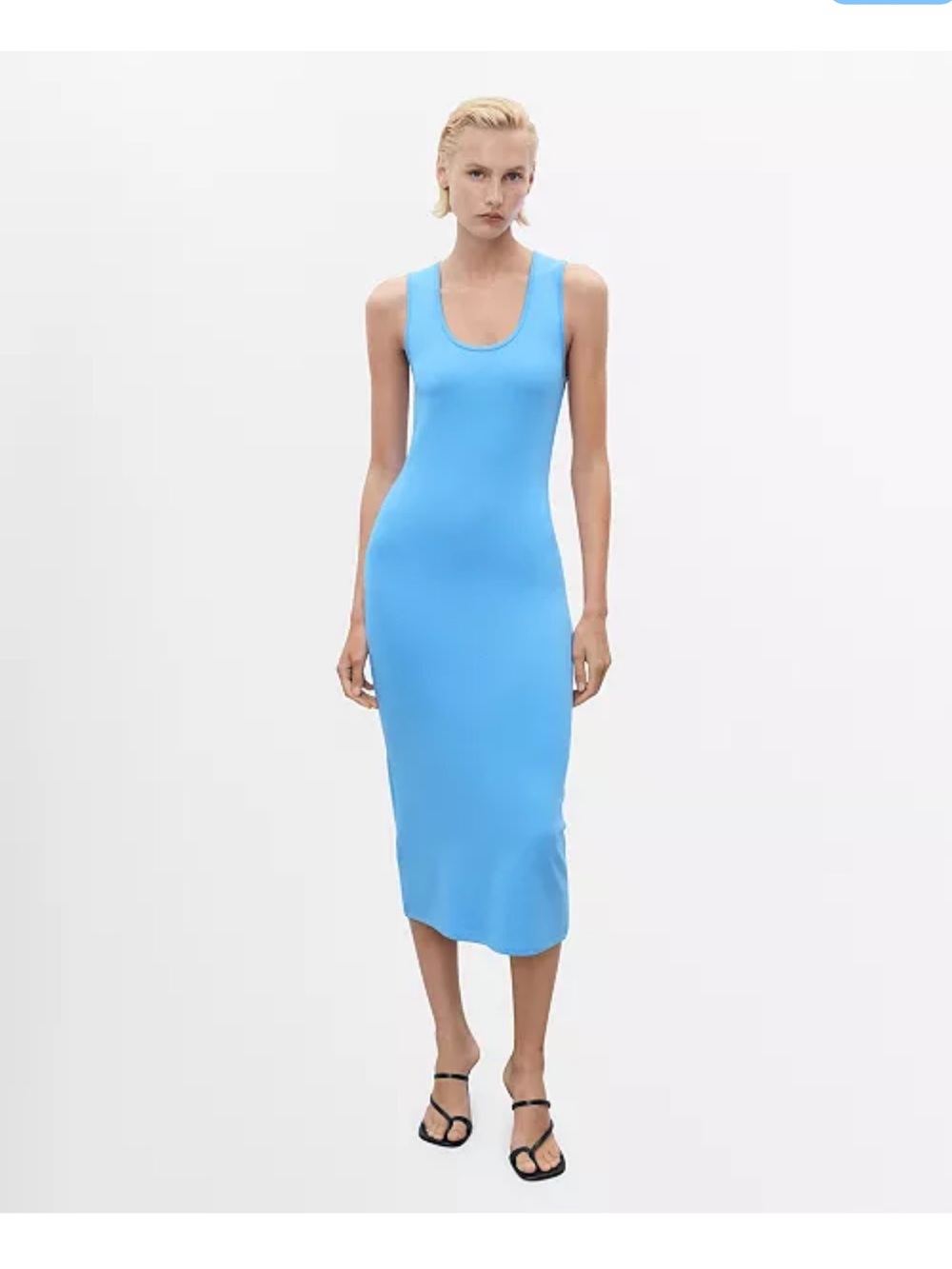 Mango Blue Tight Fitting Dress